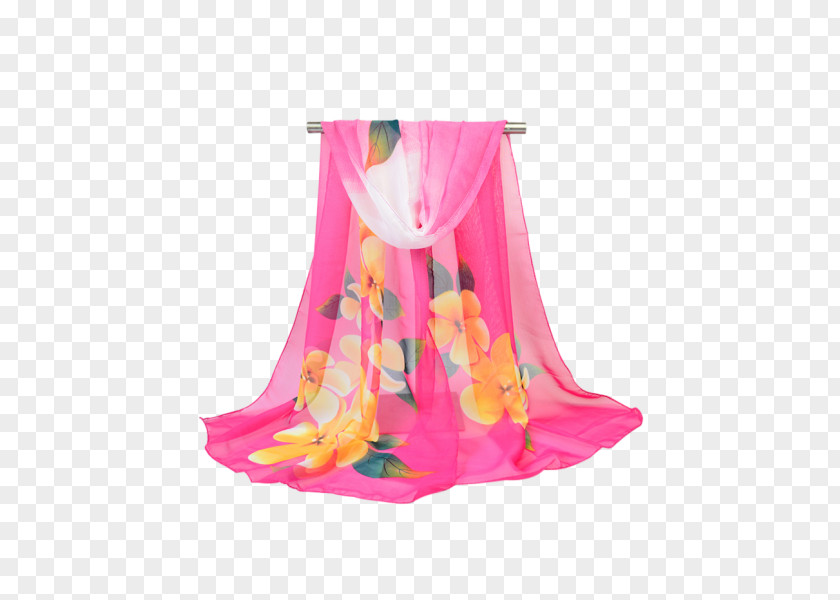 Scarf Silk Chiffon Shawl PNG