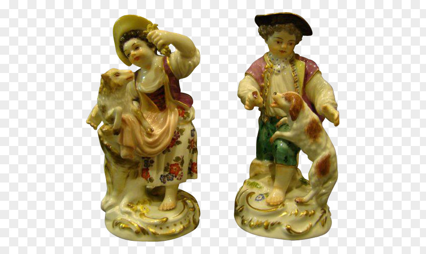 Antique Meissen Porcelain Figurine Ceramic PNG