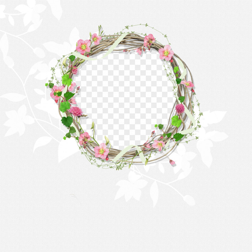 Creative Flower Picture Border Ps Material PNG