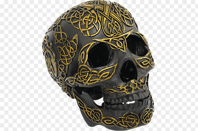 Skull Viking Danu Statue The Raven Gold PNG