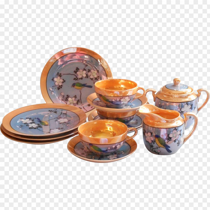 Tea Set Porcelain Saucer Plate PNG