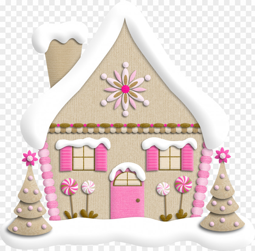 Christmas House Santa Claus Tree Gift PNG