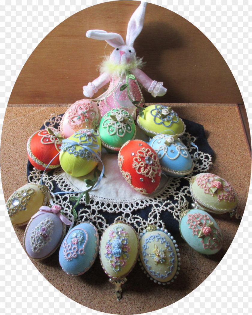 Easter Festival Egg Tatting Lace PNG