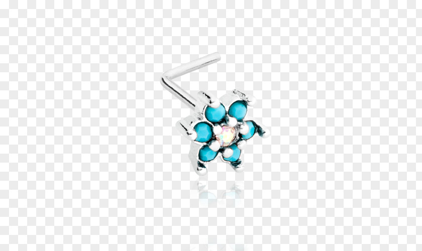 Silver Turquoise Earring Body Jewellery Nose Piercing PNG