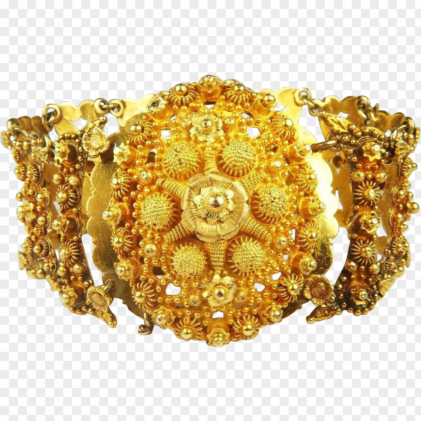 Bracelet Jewellery Gold Brooch Ruby Lane PNG