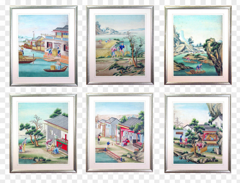 Gouache Watercolor Painting Picture Frames Oil PNG