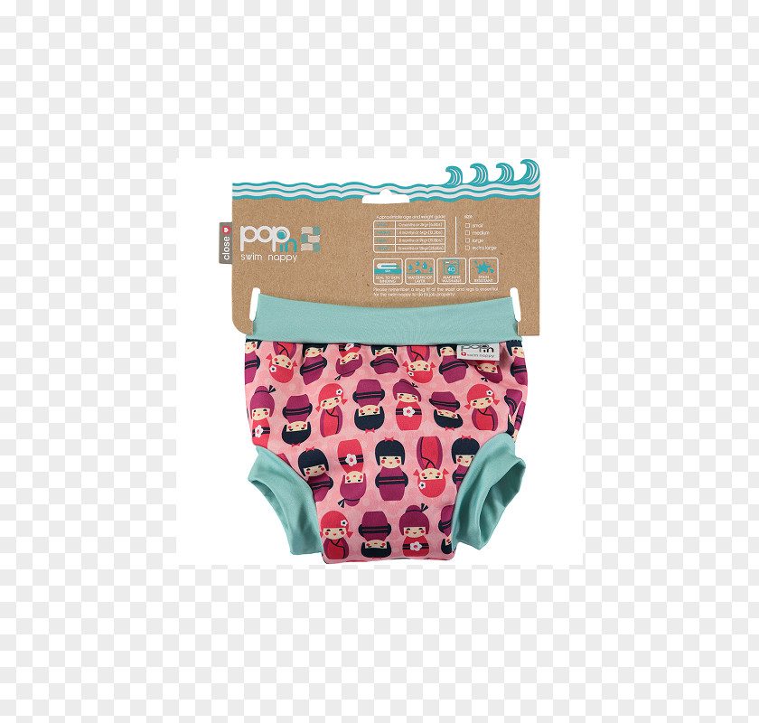 Kokeshi Diaper Briefs Swimsuit Trunks Underpants PNG