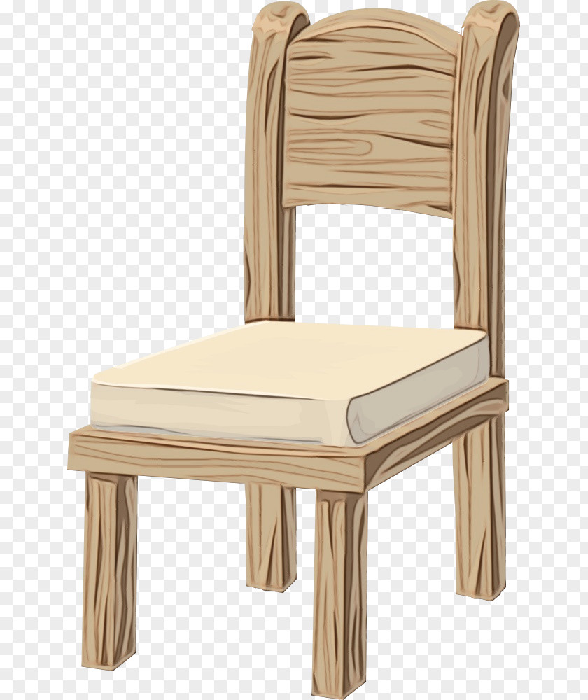 Chair Furniture Wood Beige Table PNG