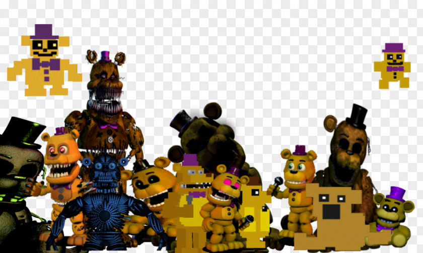 Golden Character Five Nights At Freddy's: Sister Location Freddy's 3 Animatronics Fan Art PNG