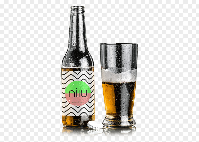 Iced Tea Beer Bottle Cocktail Glass PNG