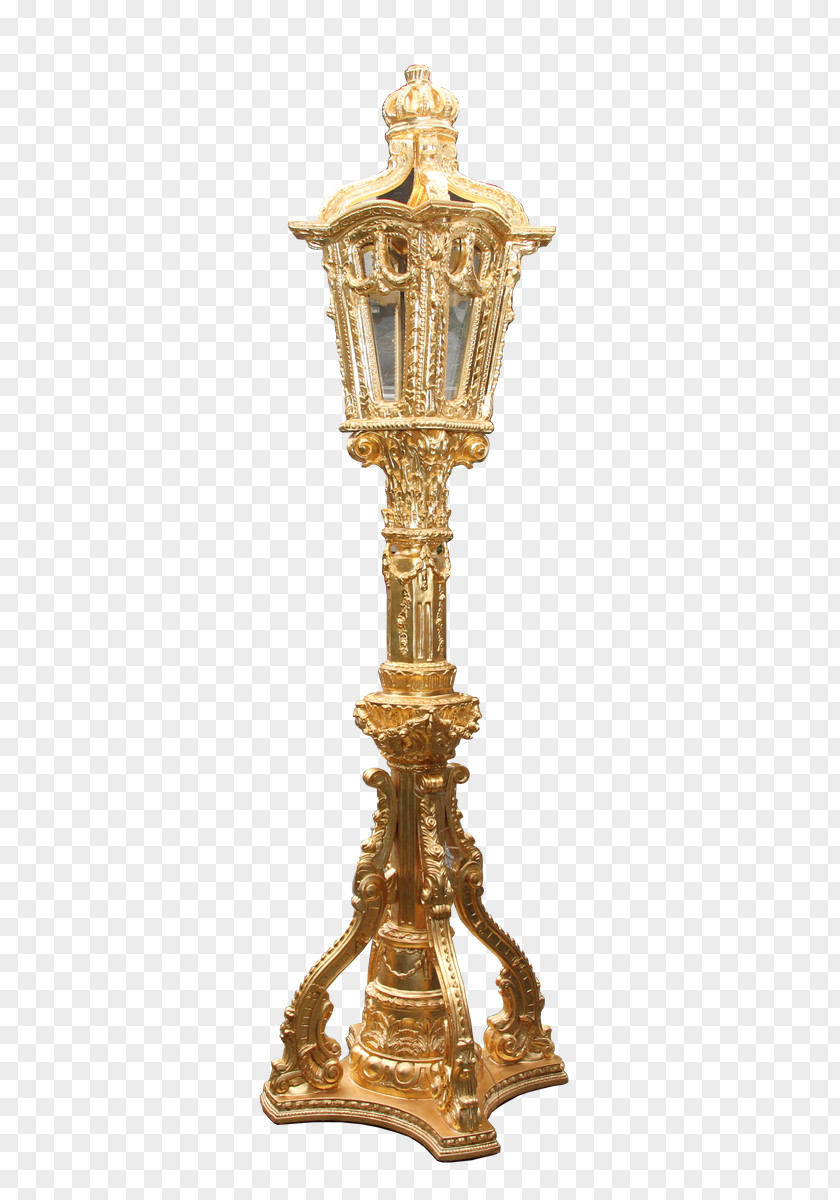 Lantern Gold Baroque Light Fixture Furniture Lamp PNG