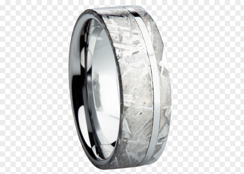 Meteorite Jewelry Wedding Ring Inlay Tungsten Carbide PNG