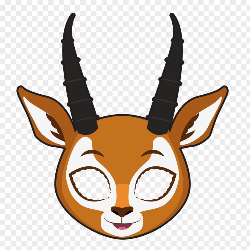 Vector Antelope Mask Common Eland Illustration PNG