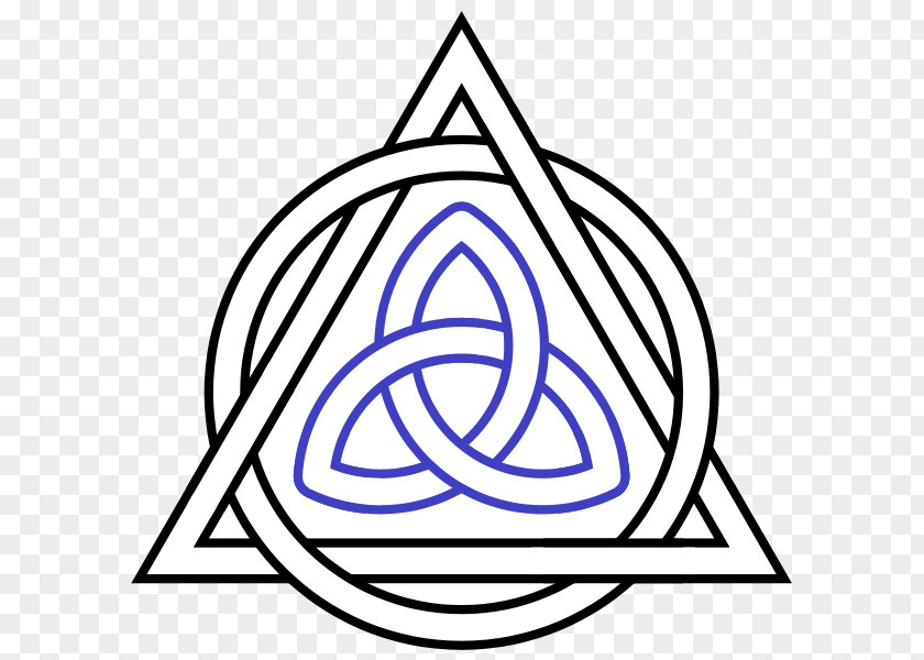 Interlaced Triquetra Circle Triangle Alchemical Symbol PNG
