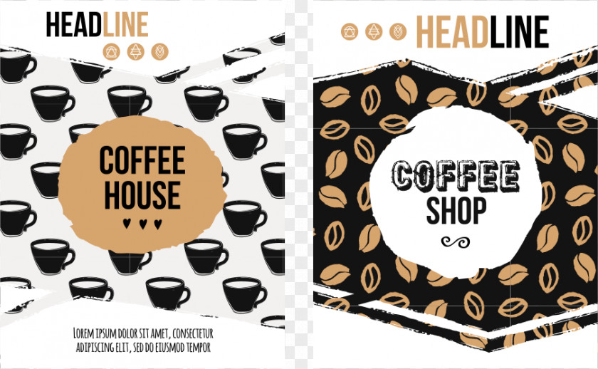 Vector Coffee Menu Layout Cafe Poster PNG