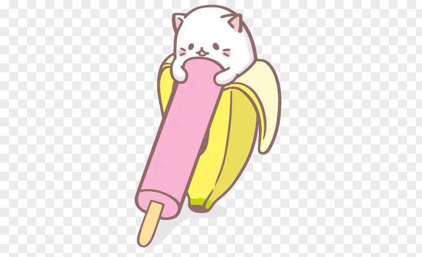 Cat Banana Sticker Telegram Drawing PNG