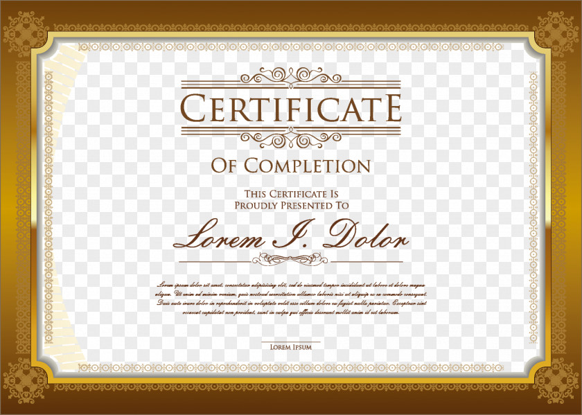 Design Documents And Certificates Vector Material Academic Certificate Diploma Professional Certification Graduation Ceremony PNG