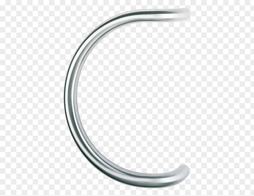 Semi-circular Arc Silver Material Body Jewellery PNG