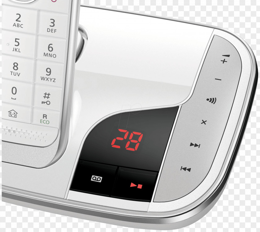 Feature Phone Cordless Analogue Panasonic KX-TGJ322GW Answerphone Telephone Answering Machines PNG