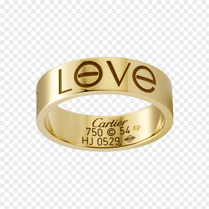 Gold Ring Love Bracelet Cartier Jewellery Engraving PNG