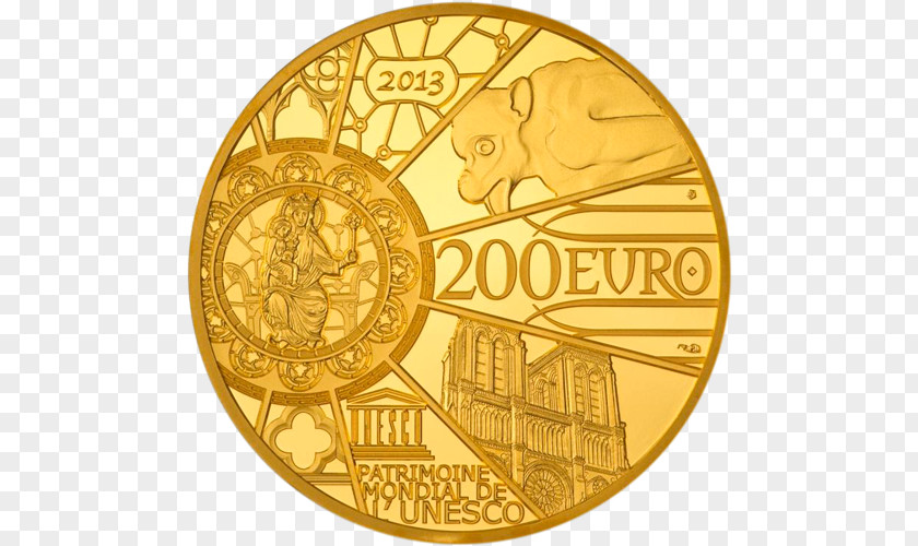 Paris Notre Dame Notre-Dame De Euro Coins Monnaie Gold PNG
