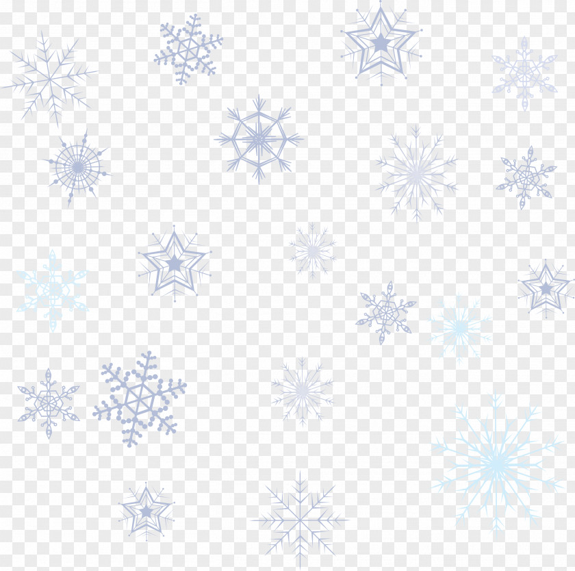 Variety Snowflake Collection Pattern PNG