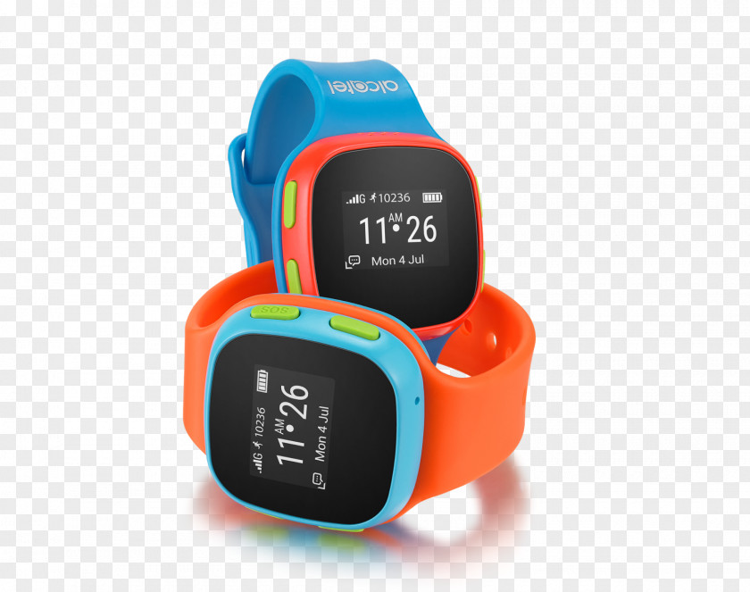 Watch Alcatel Move Time Smartwatch Mobile MOVETIME Track&Talk Blue/Red Chytré Hodinky PNG