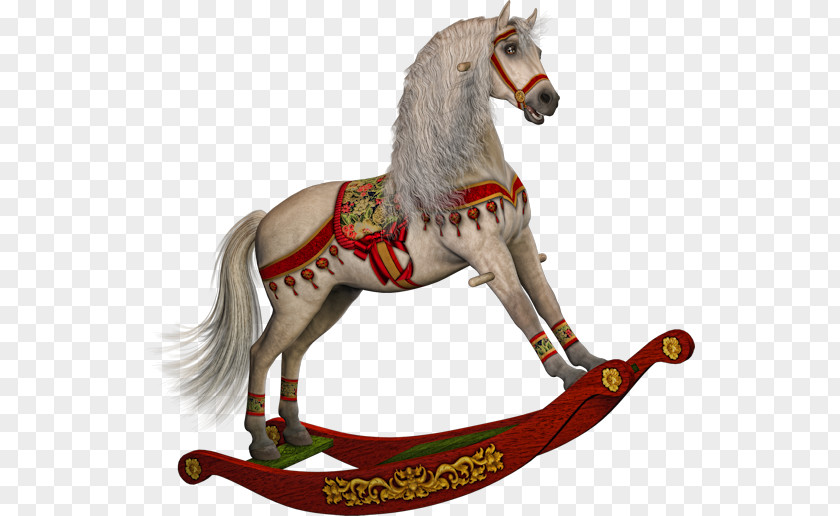 Rocking Horse Mustang Stallion Halter Tack Rein PNG