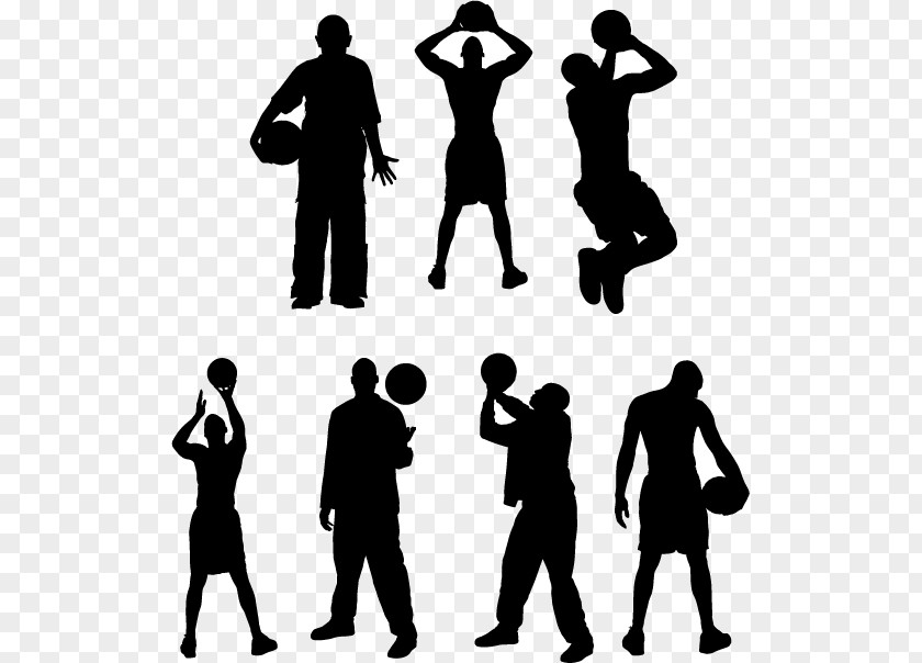 Basketball Players Silhouette Player Sport Athlete PNG