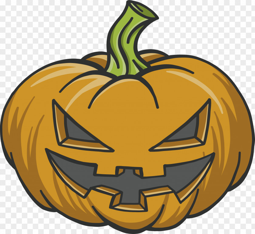 Evil Pumpkin Monster Jack-o-lantern Calabaza Winter Squash PNG