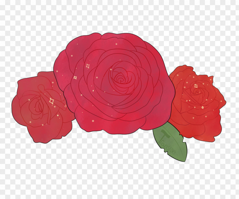 Flirty Printing Garden Roses Petal Cut Flowers PNG