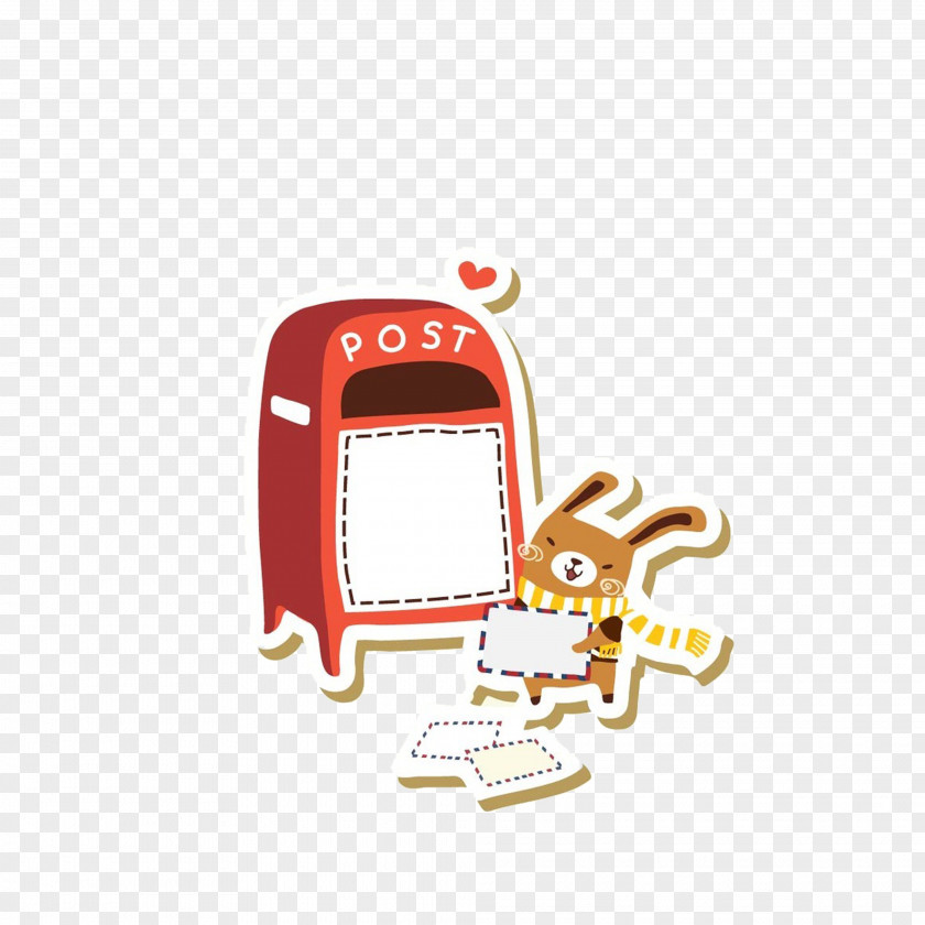 Illustration Bear Cartoon Mailbox Letter Post Box PNG