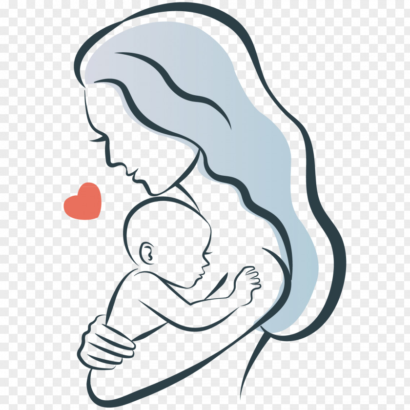 Maternal And Child Vector Illustration Bond Infant Logo PNG