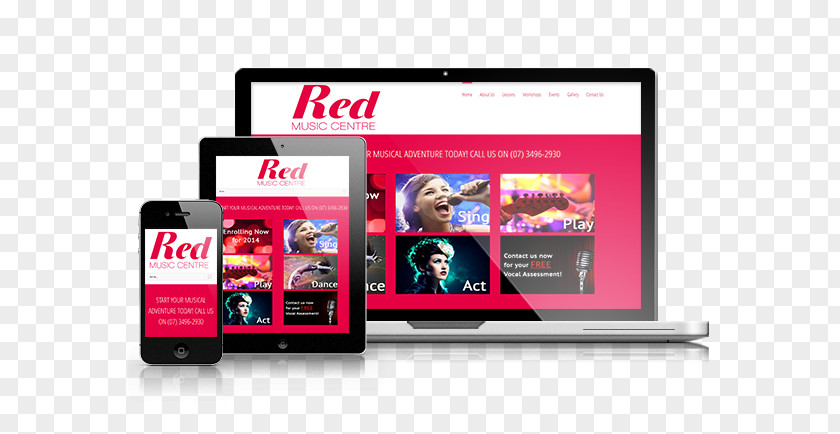 Red Web Website Display Device Advertising Multimedia Electronics PNG