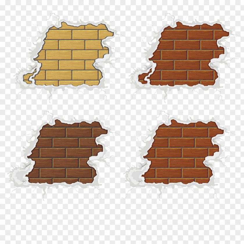 Snow-covered Wall Frame Vector Material Stone Brick Plaster PNG