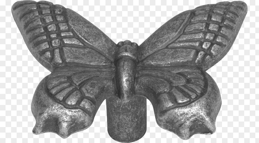Rain Forest Silkworm Cabinetry Butterfly Knob Pewter PA1512 PNG