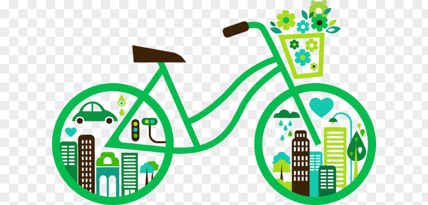 Futuristic City Electric Bicycle Cycling Natural Environment Car PNG