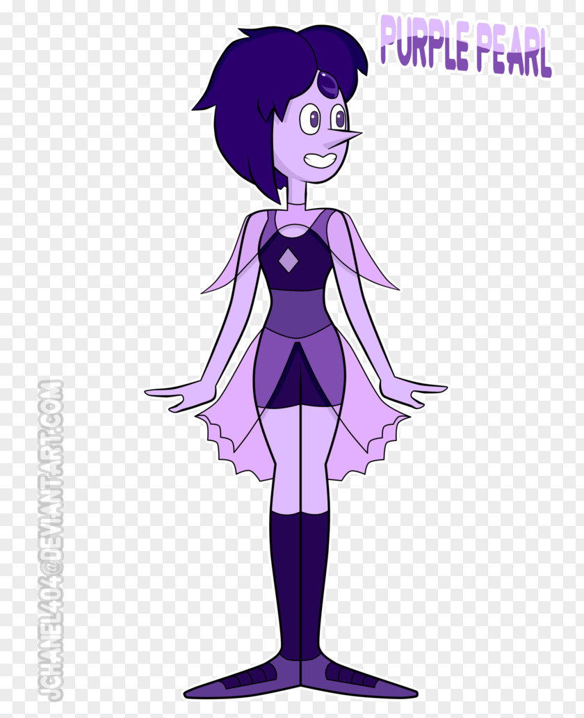 Purple Pearl Homo Sapiens Cartoon Black Hair Character PNG
