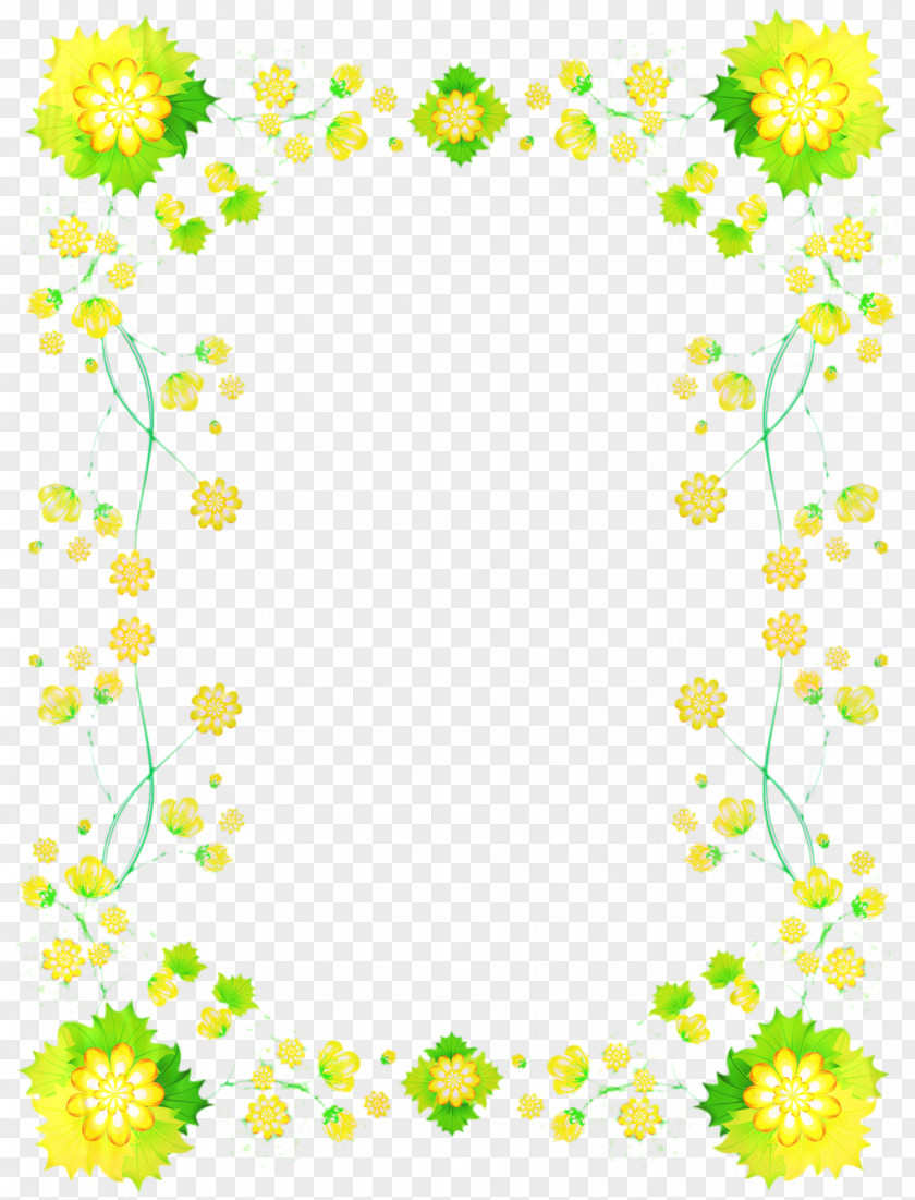 Plant Yellow Floral Design PNG
