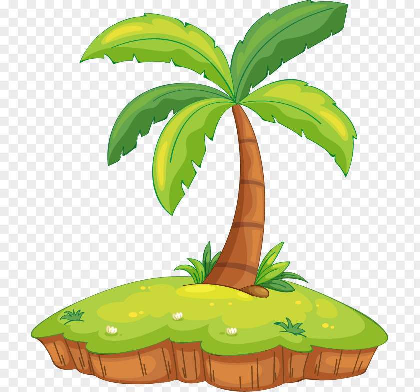 Creative Cartoon Palm Island Royalty-free Clip Art PNG