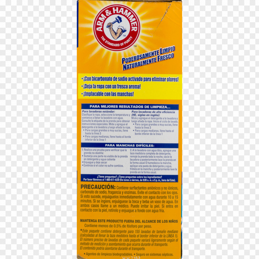 Laundry Detergent Element Arm & Hammer Powder Sodium Bicarbonate Food PNG