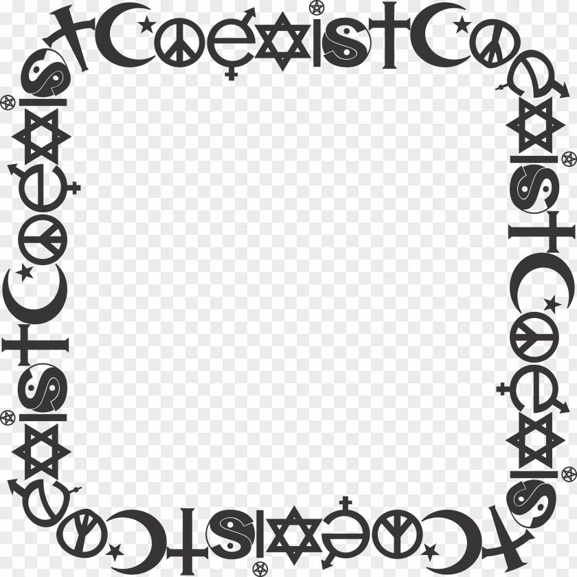 Coexist Picture Frames Clip Art PNG