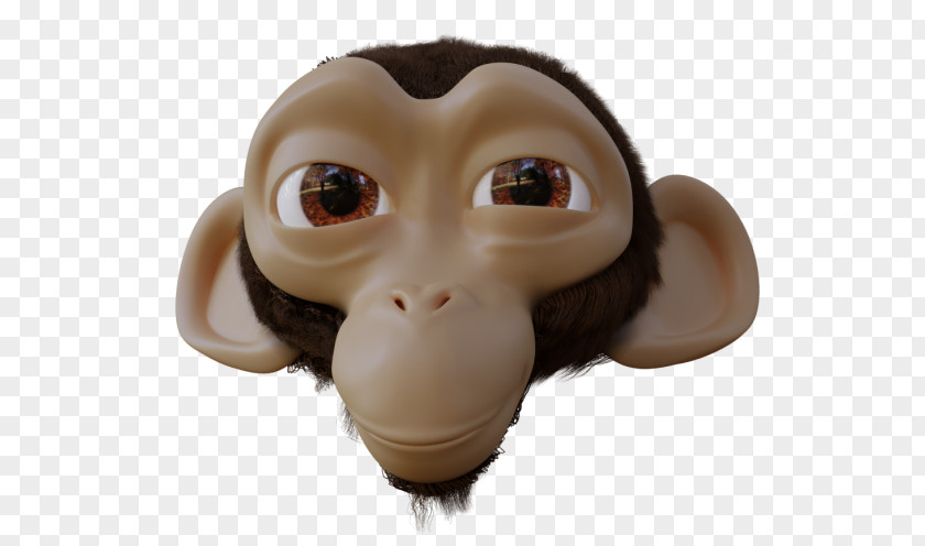 Monkey Chimpanzee Blender Facial Expression Snout PNG