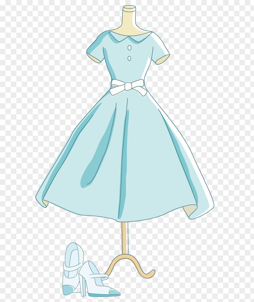 Princess Dress And High Heels Gown High-heeled Footwear Skirt PNG