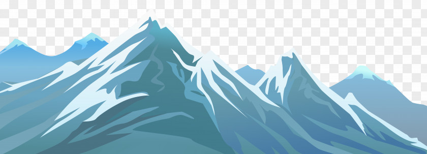 Snowy Mountain Transparent Clip Art Image PNG