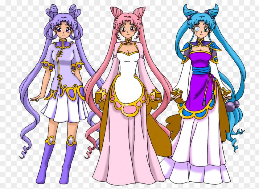 Three Generations Sailor Moon Chibiusa Neptune Venus Art PNG