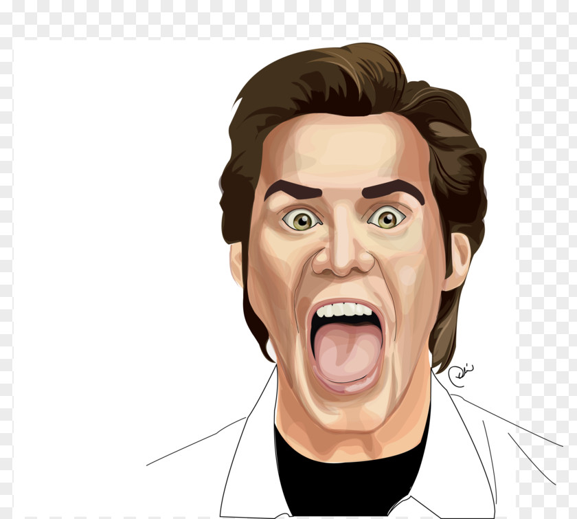 Actor Jim Carrey The Mask Comedian Painting PNG