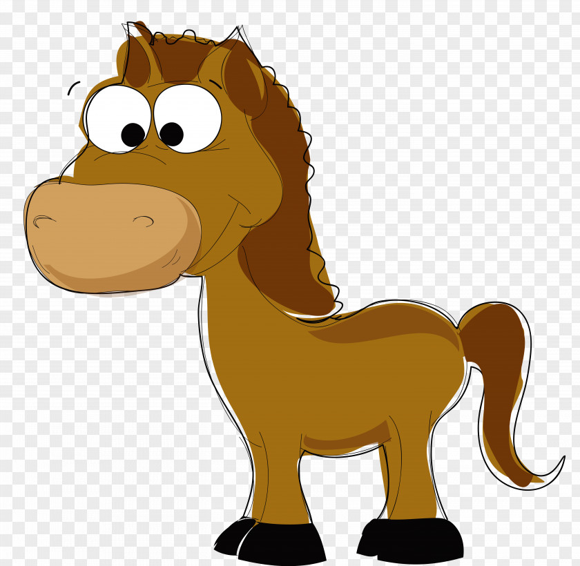 Vector Cartoon Horse Material Mustang Pony Animation Drawing PNG