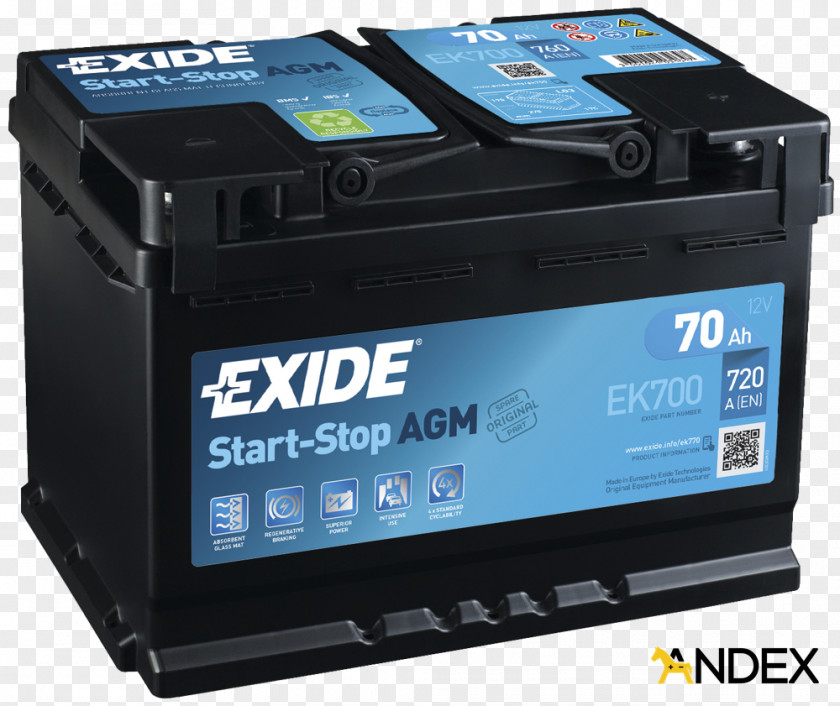 Start Stop Car VRLA Battery Automotive Exide Electric PNG