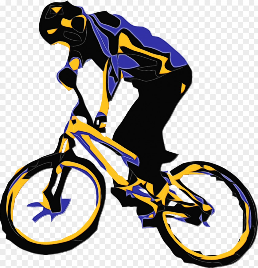 Bicycle Motocross Handlebar Background Yellow Frame PNG